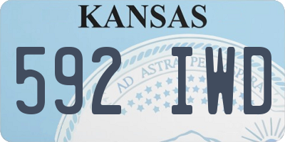KS license plate 592IWD