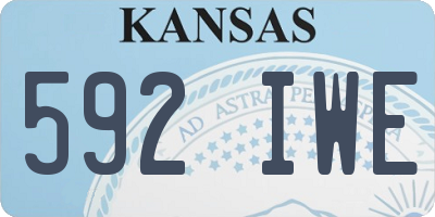 KS license plate 592IWE