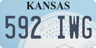 KS license plate 592IWG