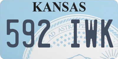 KS license plate 592IWK