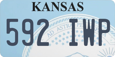 KS license plate 592IWP