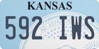 KS license plate 592IWS