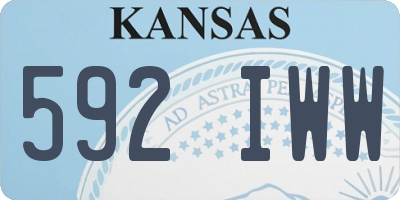 KS license plate 592IWW