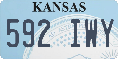 KS license plate 592IWY
