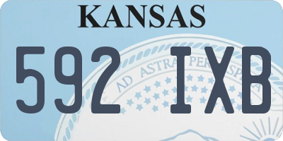 KS license plate 592IXB