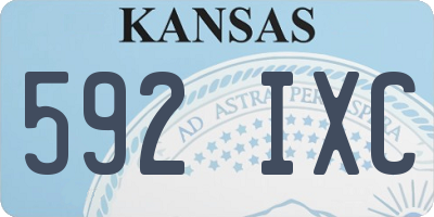 KS license plate 592IXC