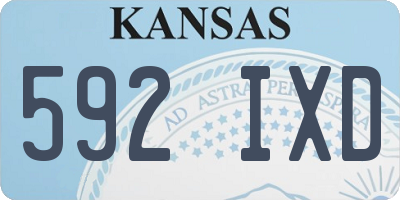 KS license plate 592IXD