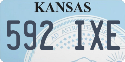 KS license plate 592IXE