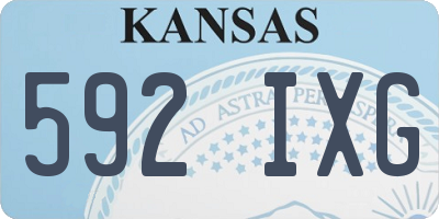 KS license plate 592IXG