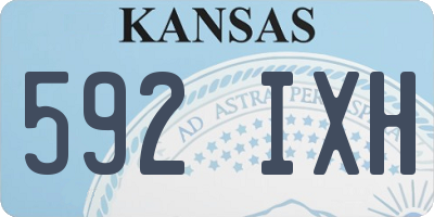 KS license plate 592IXH