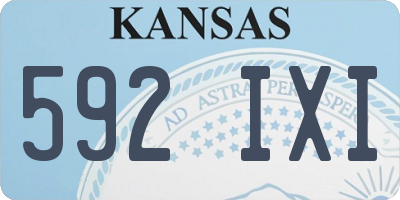 KS license plate 592IXI