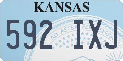 KS license plate 592IXJ