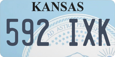 KS license plate 592IXK
