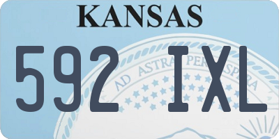 KS license plate 592IXL