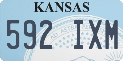 KS license plate 592IXM