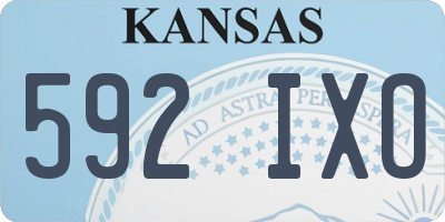 KS license plate 592IXO