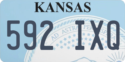 KS license plate 592IXQ