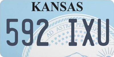 KS license plate 592IXU