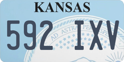 KS license plate 592IXV