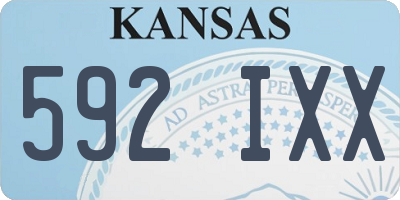 KS license plate 592IXX