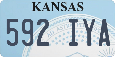 KS license plate 592IYA