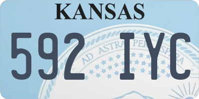KS license plate 592IYC