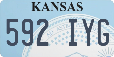 KS license plate 592IYG