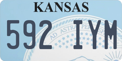 KS license plate 592IYM