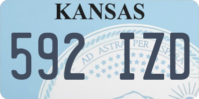 KS license plate 592IZD