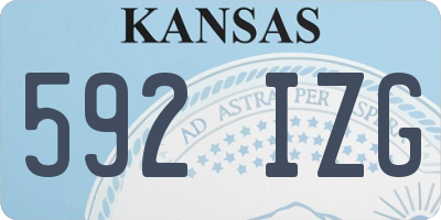 KS license plate 592IZG