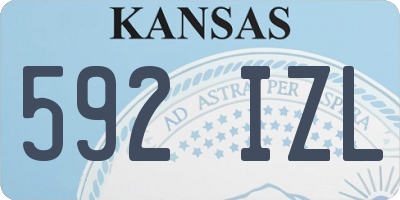 KS license plate 592IZL