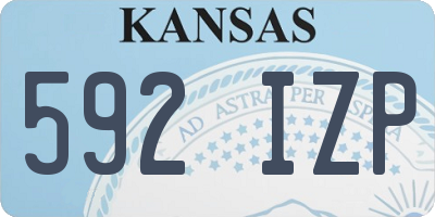 KS license plate 592IZP