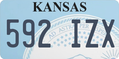 KS license plate 592IZX