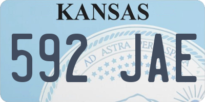 KS license plate 592JAE