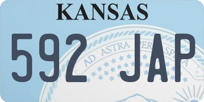 KS license plate 592JAP