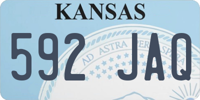 KS license plate 592JAQ
