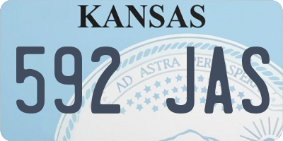 KS license plate 592JAS