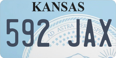 KS license plate 592JAX