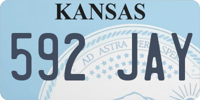 KS license plate 592JAY