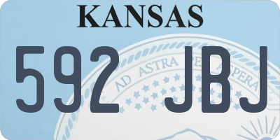 KS license plate 592JBJ