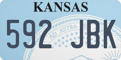 KS license plate 592JBK