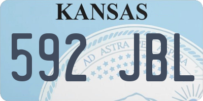 KS license plate 592JBL