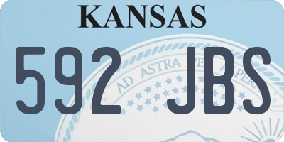 KS license plate 592JBS