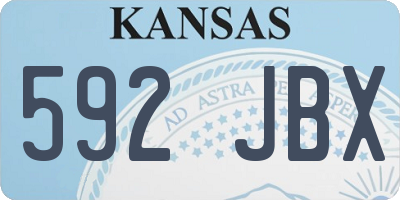 KS license plate 592JBX