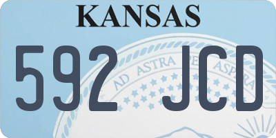 KS license plate 592JCD