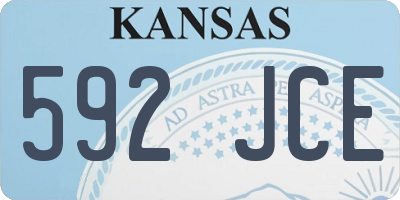 KS license plate 592JCE