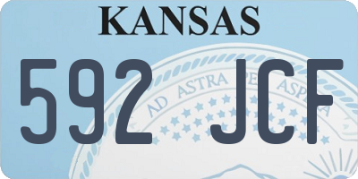 KS license plate 592JCF