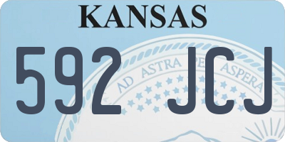 KS license plate 592JCJ