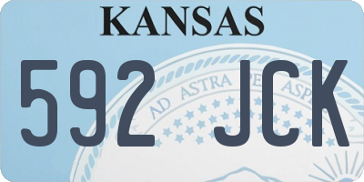 KS license plate 592JCK