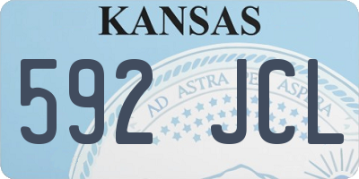 KS license plate 592JCL